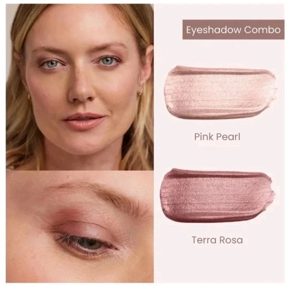 SKINN Dawn to Dusk Eyeshadow Duo with Brush PINK PRARL & TERRA ROSA